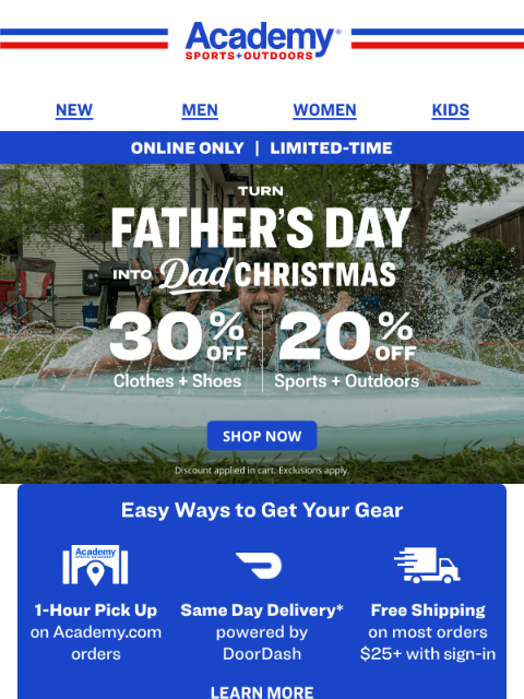 academy newsletter: Time’s Ticking! 30% Off Clothes + Shoes