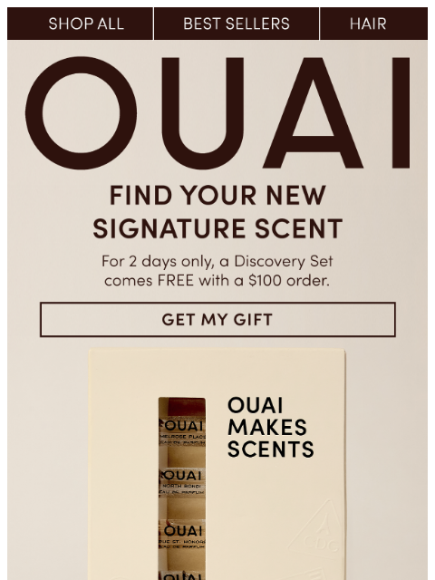 theouai newsletter: FREE Scent Discovery Set for 2 days only