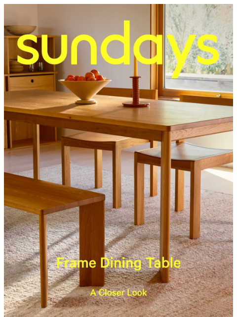 sundays-company newsletter: Good design makes room for everyone