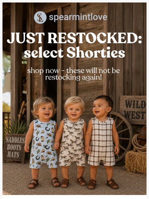 spearmintlove newsletter: Restocked: Western Heritage Shorties 🤠