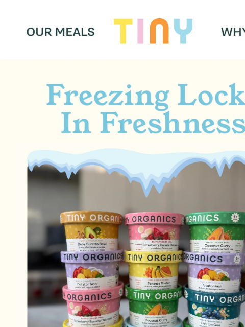 tinyorganics newsletter: Why frozen is actually fresher 🌱