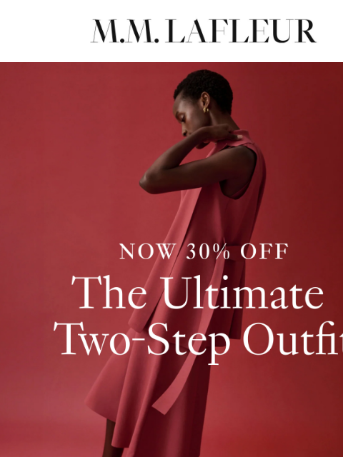 Save on the two-step outfit. MMLaFleur Now 30% Off: The Ultimate Two-Step Outfit. Dress + jardigan=the easiest summer outfit. This weekend only, take 30% off dresses and jardigans with code SAVE30.