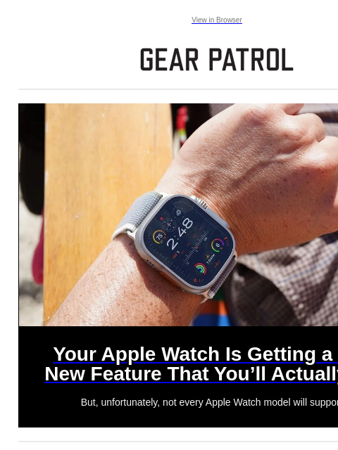 Plus, a cool Ford F-150, new daily trainers from Adidas and more Plus, a cool Ford F-150, new daily trainers from Adidas and more View in Browser Your Apple Watch Is Getting a Neat New Feature That You