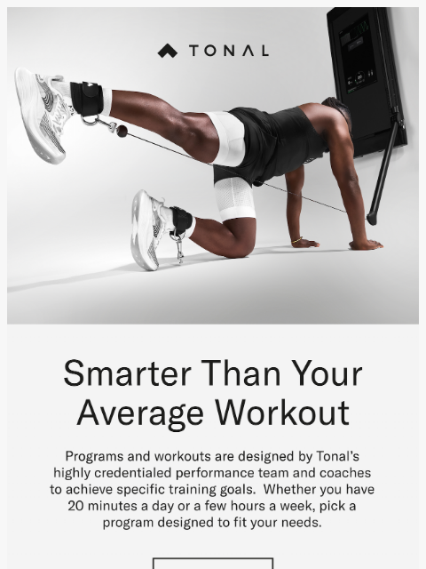 tonal newsletter: Get stronger, faster.
