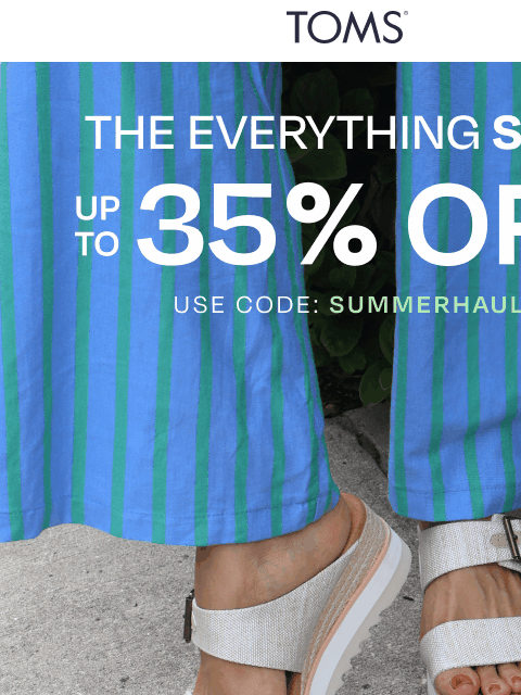 toms newsletter: Up to 35% Off Summer's Best Wedges ☀️