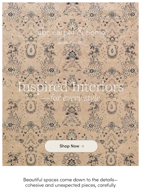 abchome newsletter: Inspired Interiors for Every Style