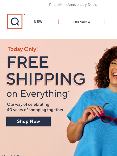 qvcemail newsletter: Today Only! Free Shipping