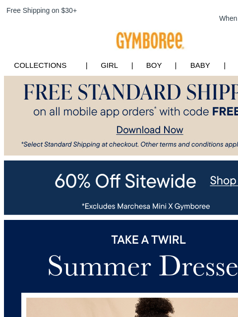 gymboree newsletter: New Flowy Dresses Just for Her