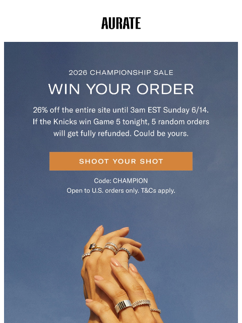 auratenewyork newsletter: WIN YOUR ORDER BACK