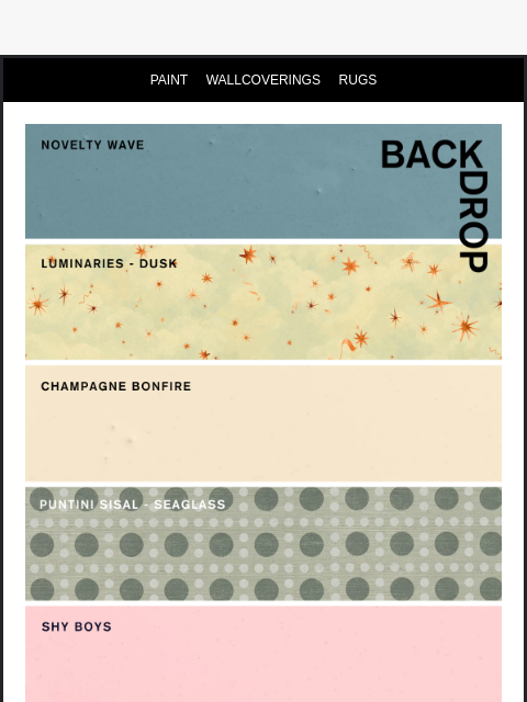 backdrophome newsletter: YOUR JUNE PALETTE