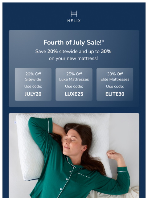 helixsleep newsletter: Here's up to 30% off your new mattress!