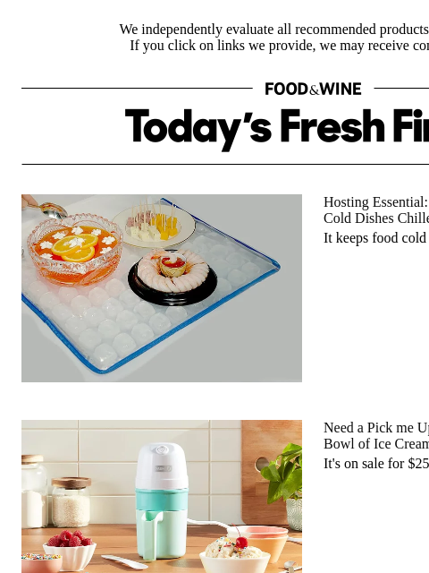 foodandwine newsletter: Just $25: This Machine Whips Up a Bowl of Ice Crea...