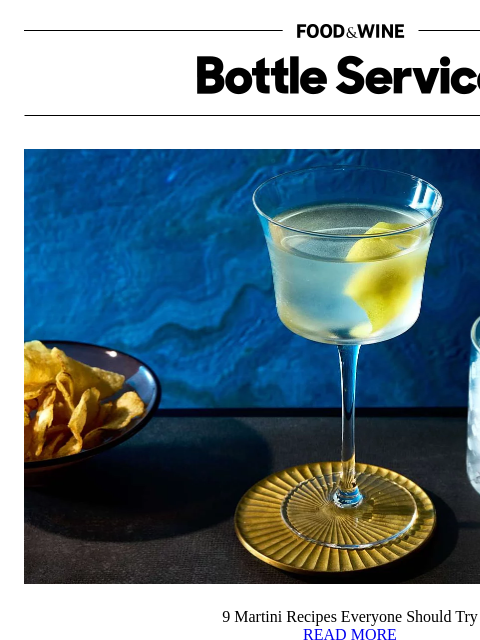 foodandwine newsletter: 9 Martini Recipes Everyone Should Try