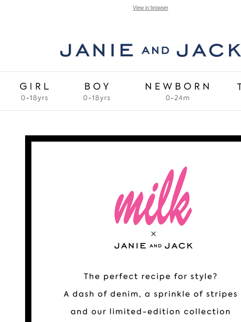 Discover our exclusive Milk Bar collaboration. View in browser Stores Janie and Jack Girl Boy Newborn Tween Janie and Jack Girl Boy Newborn Tween Girl Boy Newborn Girl Newborn Boy Accessories Sale Gift