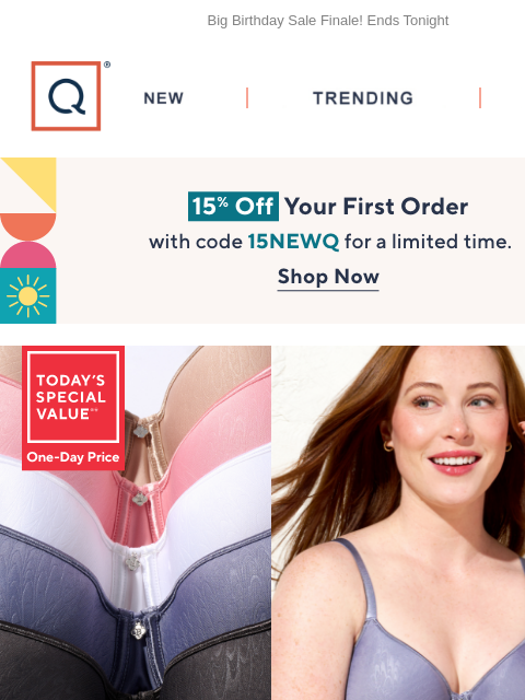 Big Birthday Sale Finale! Ends Tonight QVC New TRENDING DEALS Unlock 15% off Your First Purchase Breezies TSV Supersmile Teeth Whitening Home & Away 6-pc System with Travel Bag Supersmile Teeth