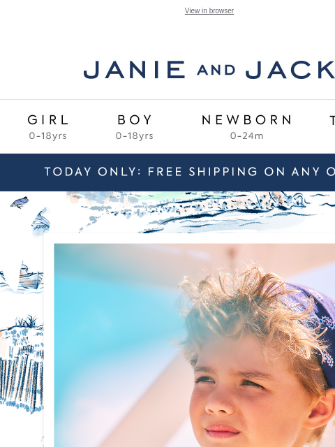 And an Americana-inspired toile print, made to match. View in browser Stores Janie and Jack Girl Boy Newborn Tween Janie and Jack Girl Boy Newborn Tween Girl Boy Newborn Girl Newborn Boy Accessories