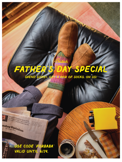 sabah newsletter: Last Day 🧦 Father's Day Special