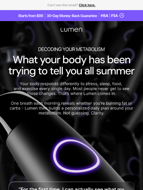 lumen newsletter: What your body has been trying to tell you all sum...
