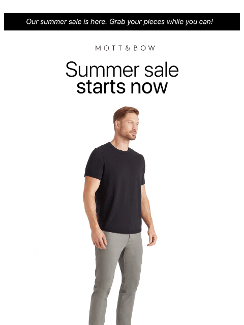 mottandbow newsletter: Our (rare) summer sale is here.