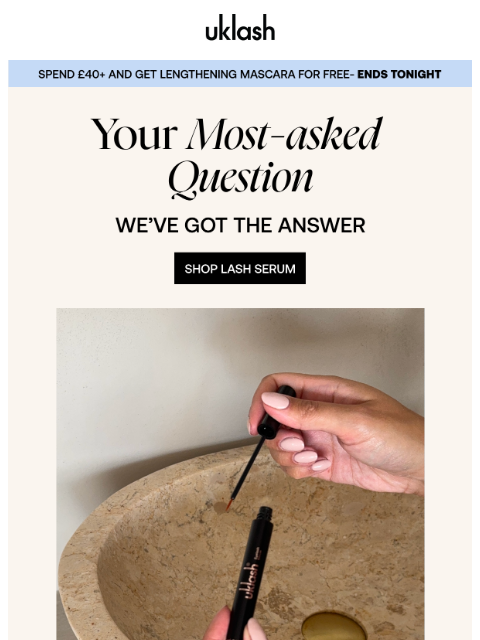 uklash newsletter: Extensions? We get this question a lot