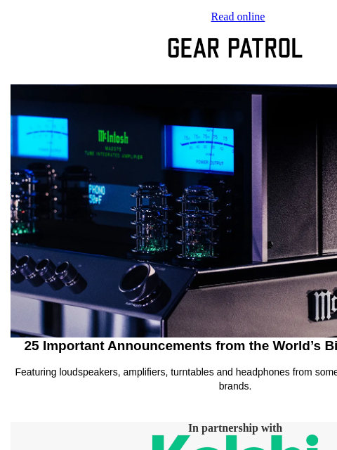 gearpatrol newsletter: 25 Releases from the the World's Biggest Hi-Fi Sho...