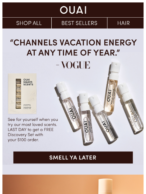 theouai newsletter: ENDS TODAY: free Scent Discovery Set