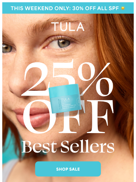 tula newsletter: Don't get burned—30% off SPF ends TODAY ☀️