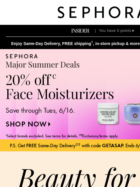 sephora newsletter: This beauty was made for you