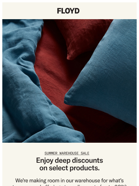 floydhome newsletter: Summer Warehouse Sale