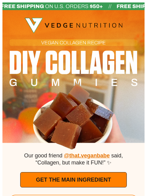 vedgenutrition newsletter: A sweet treat you can do yourself 😋