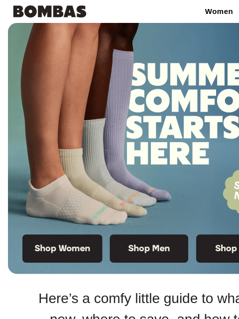 bombas newsletter: A Lil’ Guide to Summer Comfort