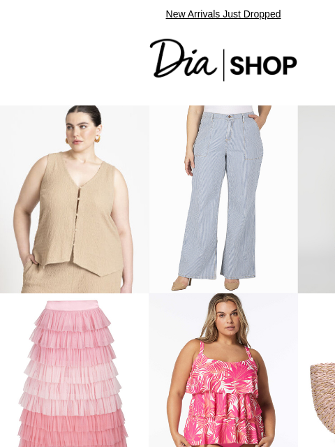 New Arrivals Just Dropped Dia & Co Shop Style freedom through a life well-lived. TOPS DRESSES NEW ARRIVALS SALE Recipient: brands.news.subscription@gmail.com View in Your Browser Our goal is your