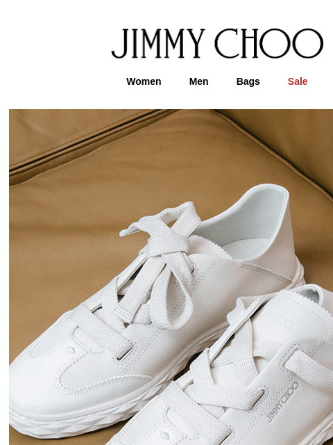 Discover the ultimate wardrobe essential. JIMMY CHOO Women Men Bags Sale Wardrobe Essentials Crisp, clean and versatile - our white sneakers are your new go-to, wherever the season takes you. SHOP NOW