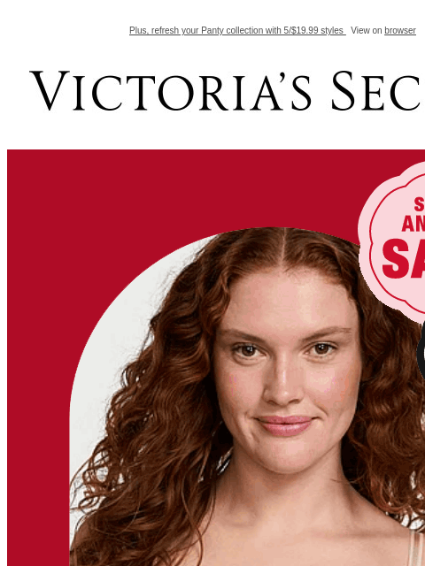 Plus, refresh your Panty collection with 5/$19.99 styles View on browser Victoria's Secret Display images to show real-time content Display images to show real-time content Display images to show
