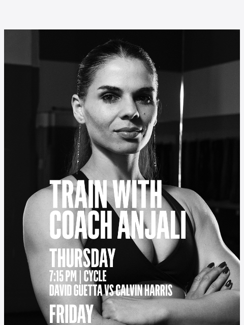 aarmy newsletter: Train With Coach Anjali This Week 🪩