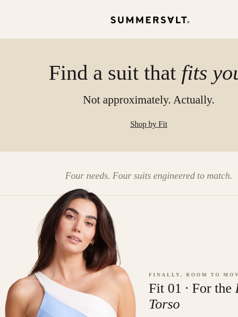 summersalt newsletter: The suit that fits you