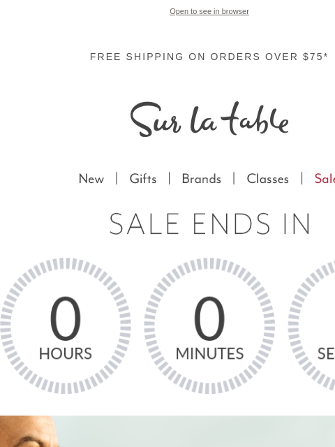 surlatable newsletter: 20% Off Your Order Ends Tonight!*
