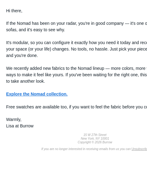 burrow newsletter: The sofa our customers keep coming back to