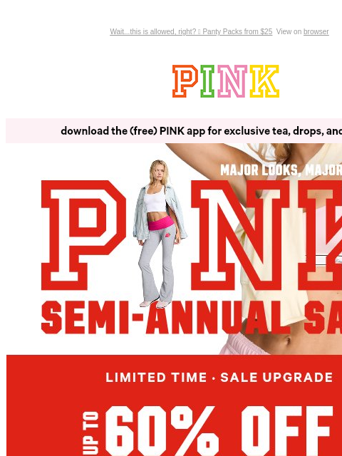 vspink newsletter: Let Us Upgrade U: EXTRA 20% OFF SALE 🤯
