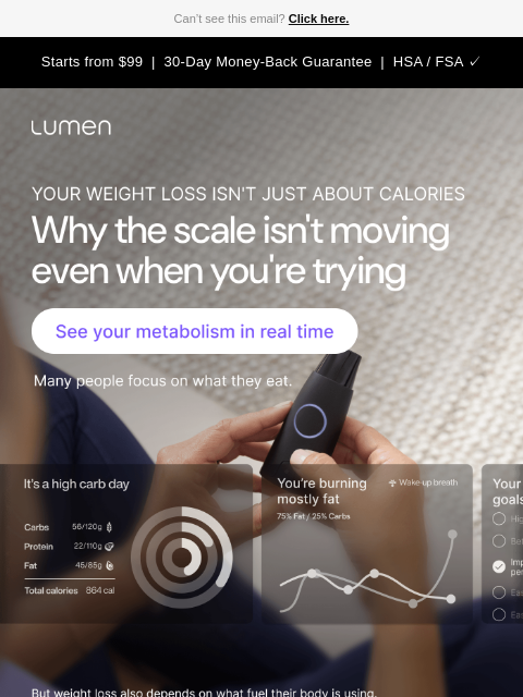 lumen newsletter: The scale isn't stuck. Your metabolism might be.