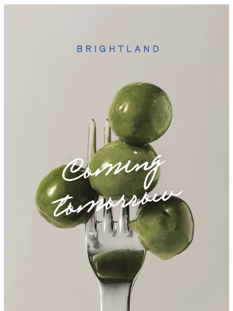 brightland newsletter: The Mediterranean Capsule drops tomorrow