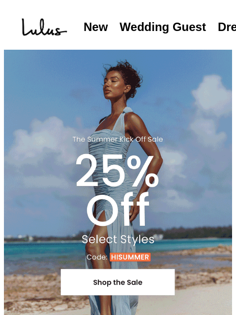 lulus newsletter: 25% Off Select Summer Styles?! 🌞​