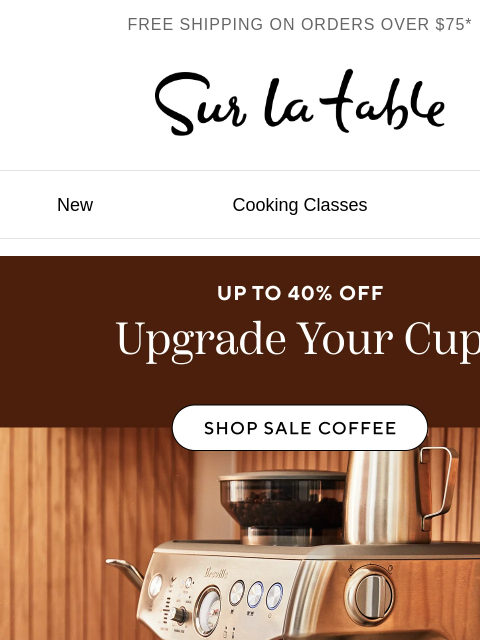 surlatable newsletter: ☕️ Upgrade your cup with freshly brewed deals.