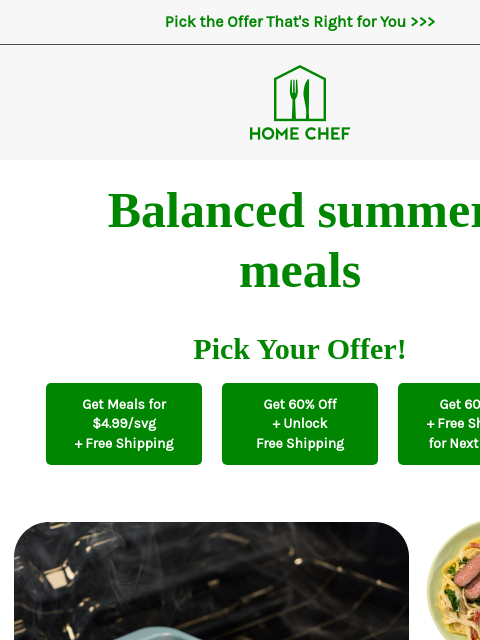 homechef newsletter: Try more quick, easy meals this summer