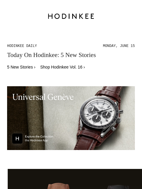 hodinkee newsletter: Hodinkee Daily | 06/15/2026