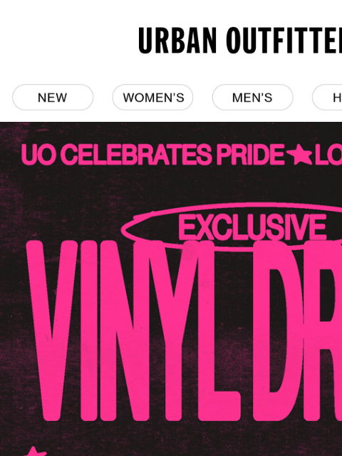 urbanoutfitters newsletter: UO Celebrates Pride 🏳️‍🌈 Exclusive Vinyl Drop!
