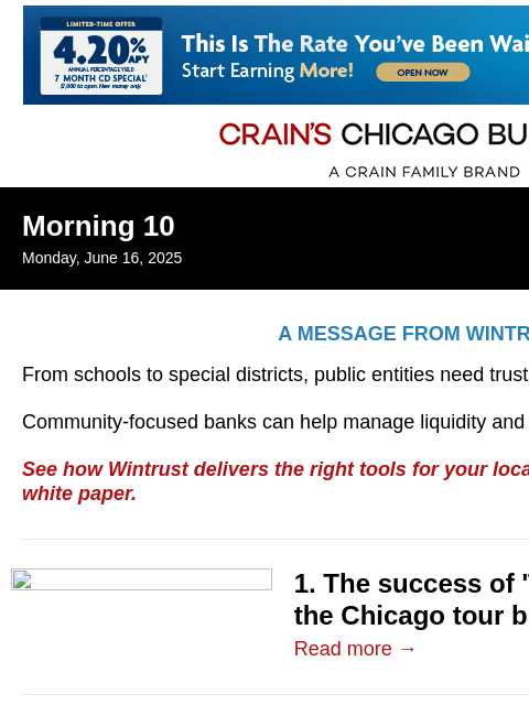 Here are this morning's top stories. ͏ ‌ ͏ ‌ ͏ ‌ ͏ ‌ ͏ ‌ ͏ ‌ ͏ ‌ ͏ ‌ ͏ ‌ ͏ ‌ ͏ ‌ ͏ ‌ ͏ ‌ ͏ ‌ ͏ ‌ ͏ ‌ ͏ ‌ ͏ ‌ ͏ ‌ ͏ ‌ ͏ ‌ ͏ ‌ ͏ ‌ ͏ ‌ ͏ ‌ ͏ ‌ ͏ ‌ ͏ ‌ ͏ ‌ ͏ ‌ ͏ ‌ ͏ ‌ ͏ ‌ ͏ ‌ ͏ ‌ ͏ ‌ ͏ ‌ ͏ ‌ ͏ ‌ ͏ ‌