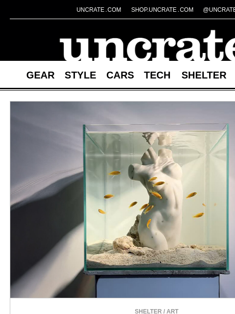 uncrate newsletter: Born Wet Aquarium Sculptures & more