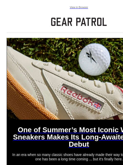 gearpatrol newsletter: An Iconic White Sneaker Is Now a Legit Golf Shoe