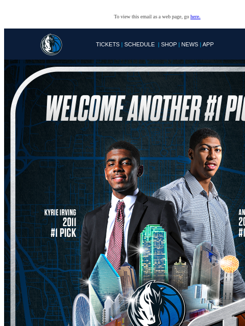 mavsmail newsletter: Celebrate the #1 Pick With Us!